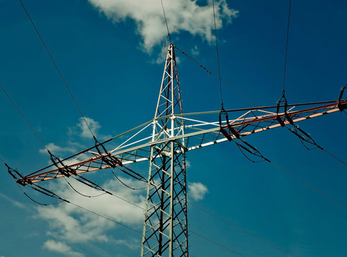 bruit éolien des lignes électriques